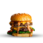 New Yorker Burger With Wedges 